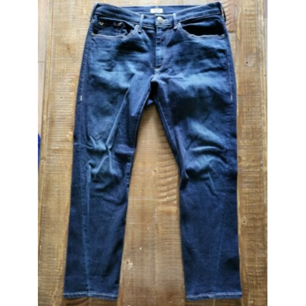 Women's True Religion Nu Boy Slim Boyfit Cropped Jeans Size 27 Mid Rise Blue